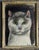 Impressionist Vintage Impressionist Pastel Portrait of a Cat in Bamboo Frame For Sale - Image 3 of 6