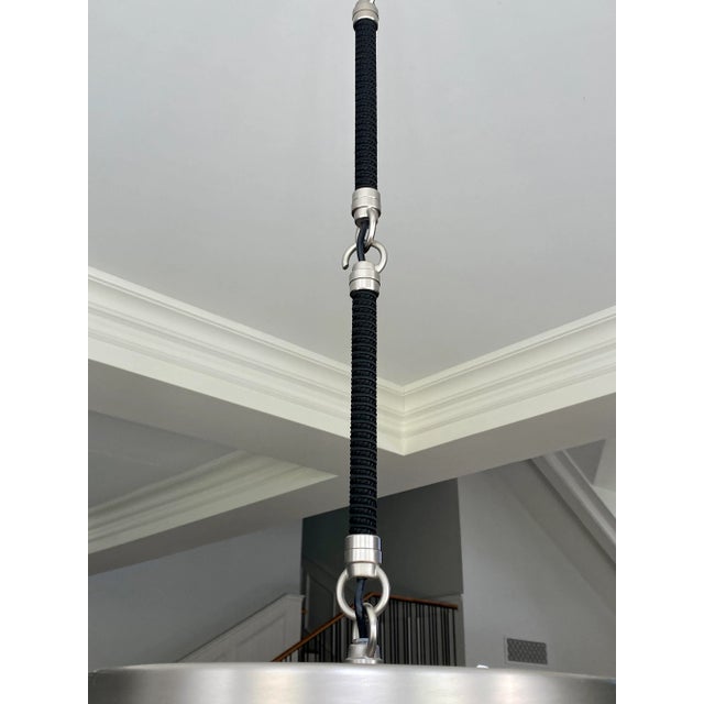 2010s Contemporary CL Sterling & Son Small Hanging Shade Pendant Light Adjustable Height For Sale - Image 5 of 8