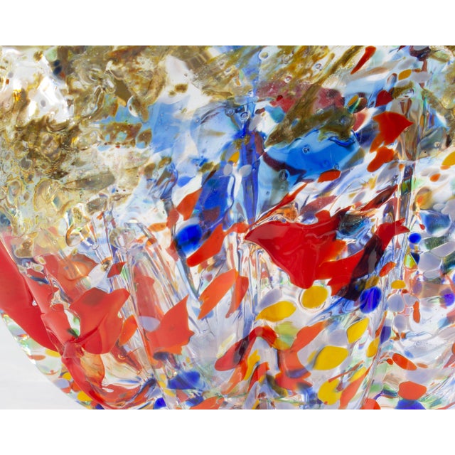 Confetti Art Glass Bowl Signed by Ion Tamaian Chairish