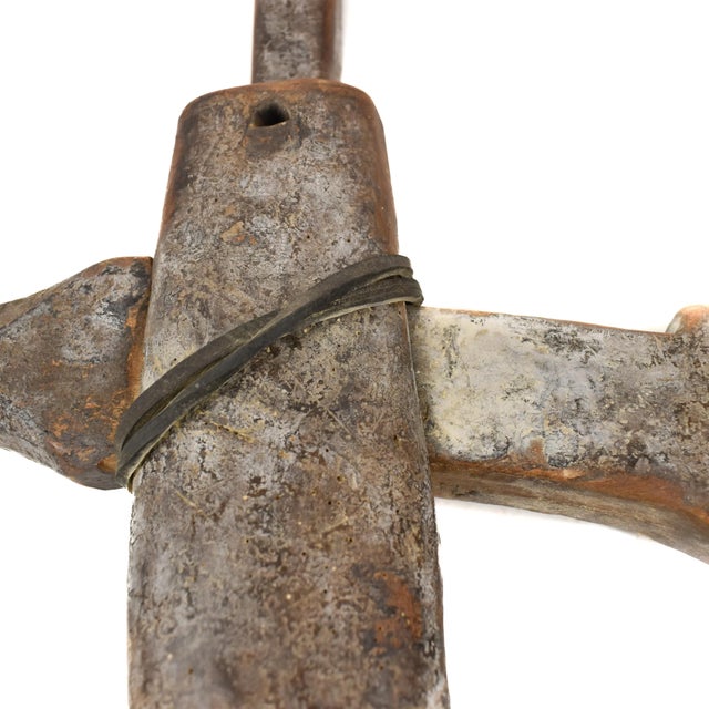 The Dogon Door Lock from the Dogon tribe in Mali is a classic piece showcasing signs of extensive use. Crafted from two...