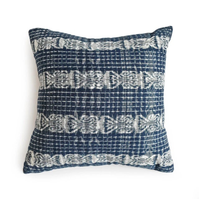 Beautiful vintage indigo Guatemalan textile pillow. Double sided with zipper inclosure and down insert included. Each...
