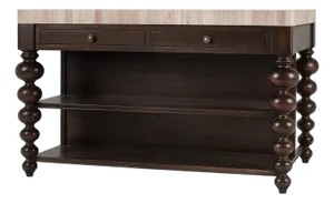 Bobbin Leg Butcher Block Kitchen Island