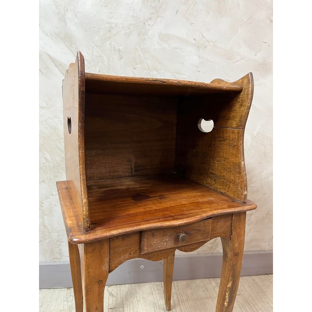 Small Louis XV Wooden Bedside Table, 1950s For Sale - Image 9 of 13