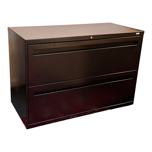Hon Double Drawer Lateral File Cabinet, Black For Sale