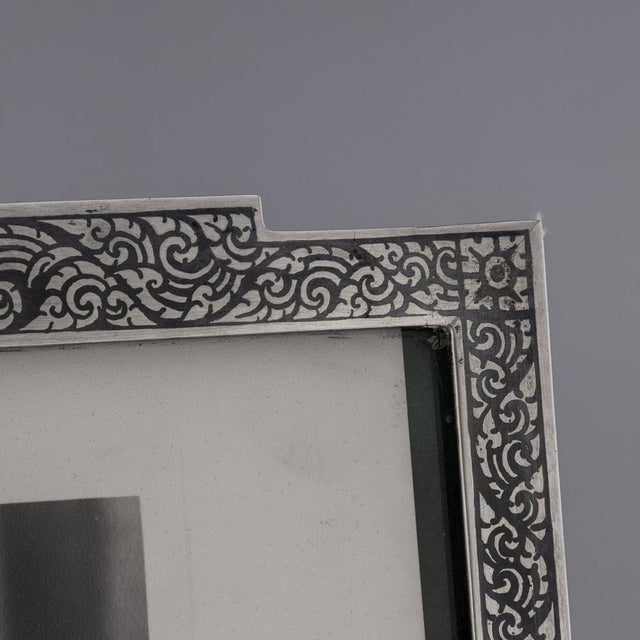 Silver & Niello Photo Frame, Bangkok, 1957 For Sale - Image 6 of 16
