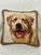 Textile Vintage Golden Retriever Needlepoint Pillow For Sale - Image 7 of 8