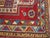 1930s Ruby Red Abstract Tribal Antique Caucasian Kazak Rug 4'4" X 5'3" Knotted Wool Carpet For Sale In New York - Image 6 of 9