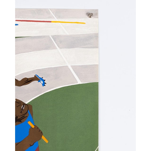 Paper Olympics Serigraph Poster by Jacob Lawrence, 1972 For Sale - Image 7 of 9
