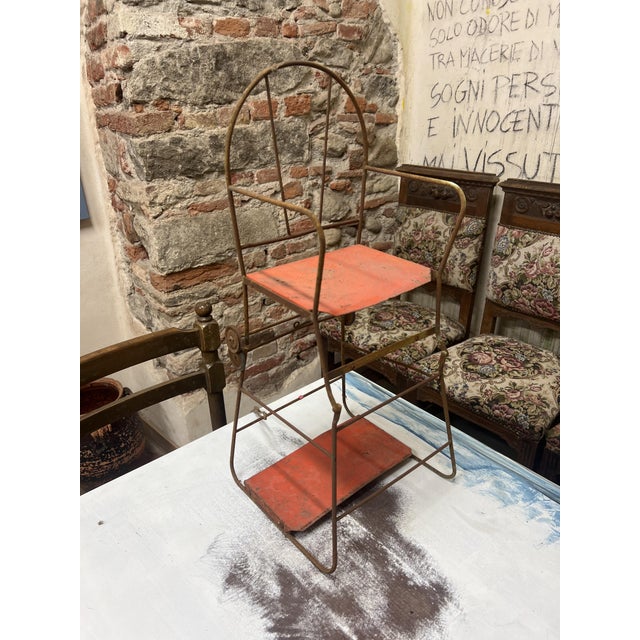 Antique Industrial Children's High Chair, 1920s For Sale - Image 6 of 7