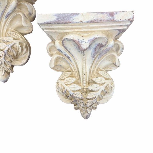 Rococo Vintage Rococo Style Decorative Wall Bracket - A Pair For Sale - Image 3 of 6