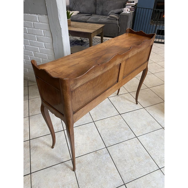 Louis XV Style Console Table in Cherrywood, 1950s For Sale - Image 4 of 18