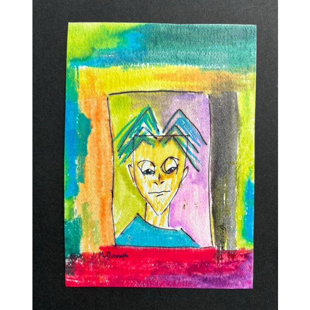 “The Prodigal Son and Bridgette” Original Expressionist Portrait Paintings by Linda McDonough - a Pair For Sale - Image 4 of 7