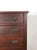 1920s Antique Mission Style Chest of Eight Drawers With Brass Hardware For Sale - Image 5 of 18