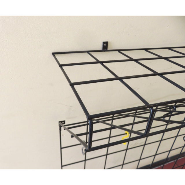 Metal Black String Coat Rack by Karl Fichtel for Drahtwerke Erlau, 1950s For Sale - Image 7 of 18