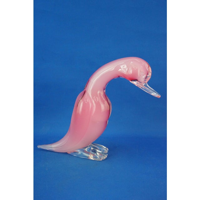 Large 20th Century Ducks in Pink Sommerso Glass by Archimede Seguso, Murano, Italy, Set of 2 For Sale - Image 16 of 18