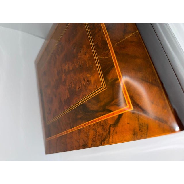Neo-Classical Vanity Box in Walnut and Velvet, South Germany, 1900s For Sale - Image 16 of 18