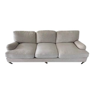 Modern Restoration Hardware English Roll Arm Sofa For Sale