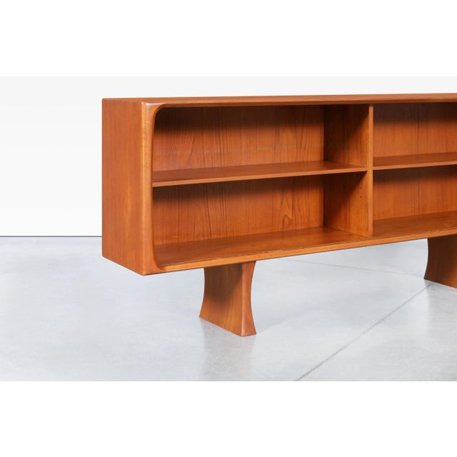 Mid-Century Modern Mid-Century Modern Teak Credenza or Bookcase by Bernhard Pedersen, 1960s For Sale - Image 3 of 11