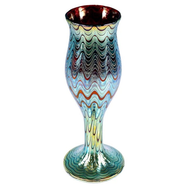 Large Art Nouveau Vase PG Ruby 6893 from Loetz, Bohemia, Austria-Hungary, 1898 For Sale - Image 10 of 10
