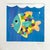 Original hand-painted Paper Collage Fish by Leslie Lewis Sigler in original picture frame. The collage is reminisced of...
