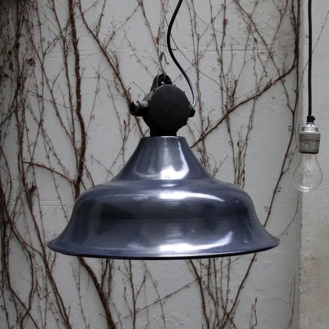 1950s Black Enamel and Bakelite Ceiling Lamp, 1950s For Sale - Image 5 of 6
