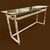 Charles Hollis Jones 1960s Lucite & Brass “Bamboo” Console Table Attr. To Charles Hollis Jones For Sale - Image 4 of 5