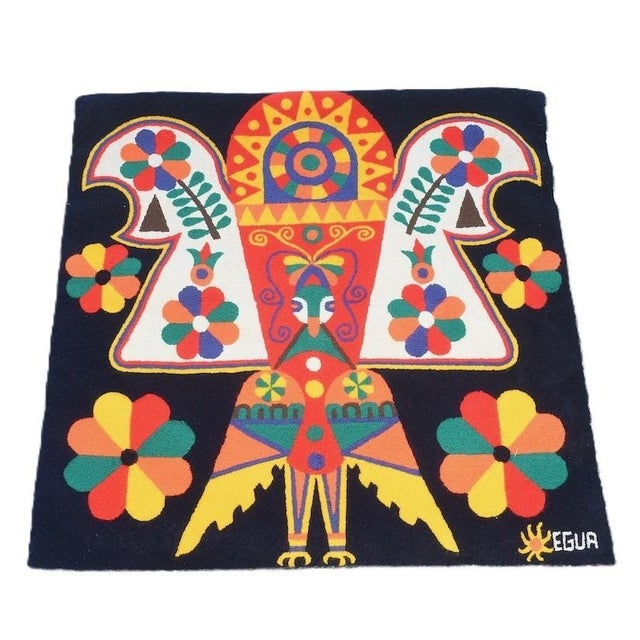 Vintage Wayuu Rug with Indigenous Guajiro Textile Art, Rogelio Gozab Egua, 1970s For Sale - Image 10 of 10