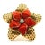 1970s Italian 18k Gold Coral & Diamond Flower Statement Ring, Size 8 For Sale - Image 12 of 14
