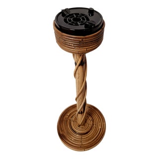 Mid-Century Modern Bamboo Floor Ashtray, 1960s For Sale