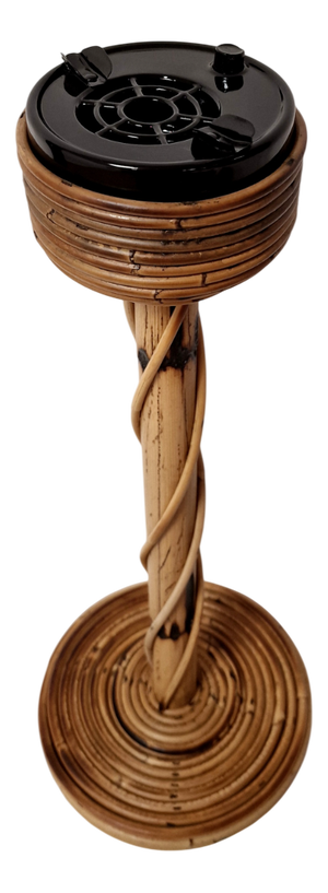 Mid-Century Modern Bamboo Floor Ashtray, 1960s