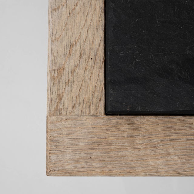 20th Century Belgian Oak Coffee Table With Slate Top For Sale - Image 9 of 9
