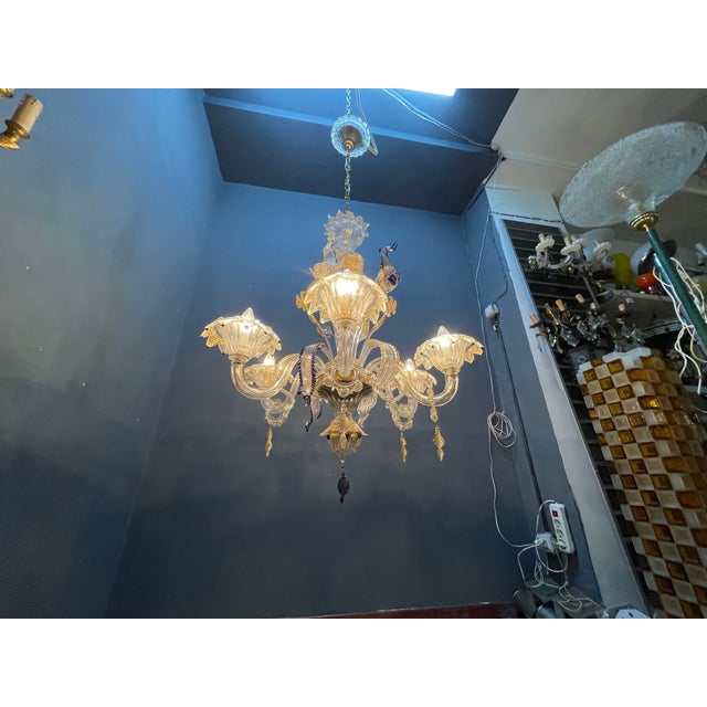 Venetian Murano Glass Chandelier, 1960s For Sale - Image 15 of 18