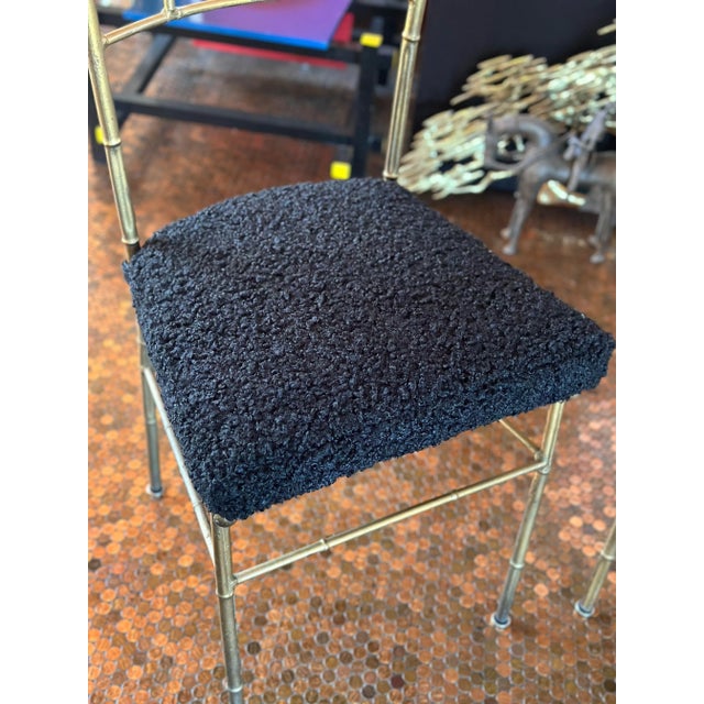 Gold Mid 20th Century Italian Faux Bamboo Gold Gilt Chiavari Style Chairs - Set of 2 For Sale - Image 8 of 8