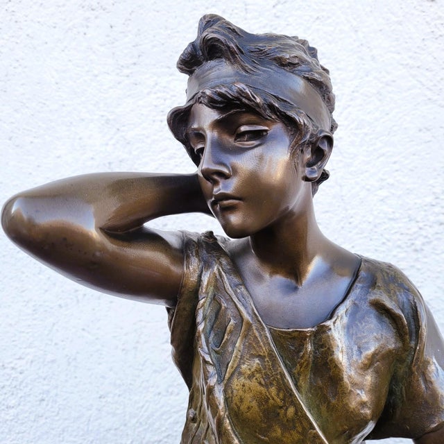 Villanis, E. Villanis, Melody, 19th Century, Bronze For Sale - Image 3 of 18