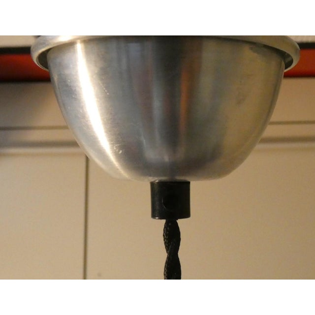 Mid-Century Pendant Lamp in Opaline Glass and Iron, Italy, 1950s For Sale - Image 11 of 14