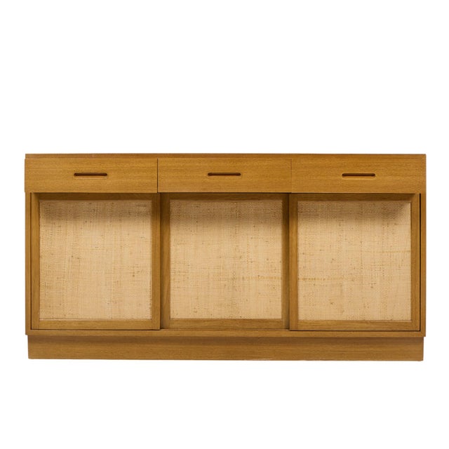 Wood Edward Wormley for Dunbar Mid Century Bleached Mahogany Credenza For Sale - Image 7 of 13