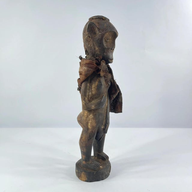 Early 20th Century Early 20th Century Mbaka Wooden Figure For Sale - Image 5 of 8