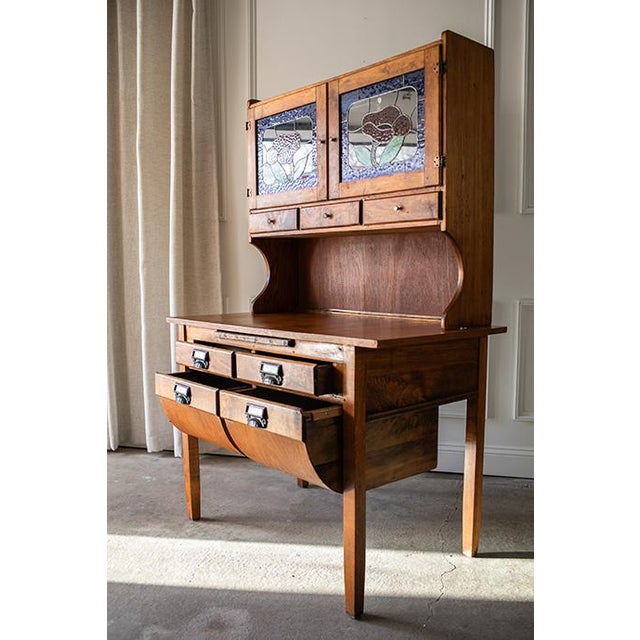 Late 18th Century Antique Possum Belly Hoosier Bakers Cabinet For Sale - Image 4 of 18