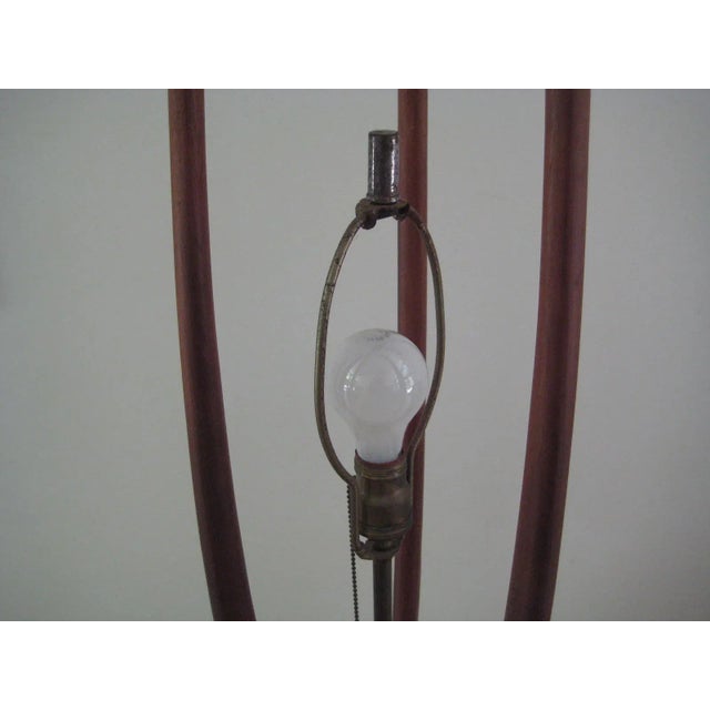 1960s Pearsall Large Walnut Sculptural Lamp 1960s For Sale - Image 5 of 11