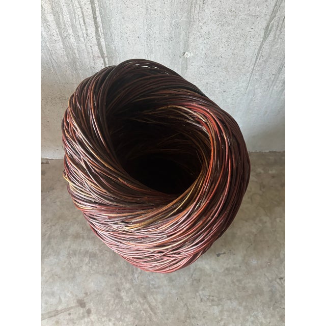 Brown 1990s Monumental Willow Reed Sculpture by Christine Joy, Montana For Sale - Image 8 of 8