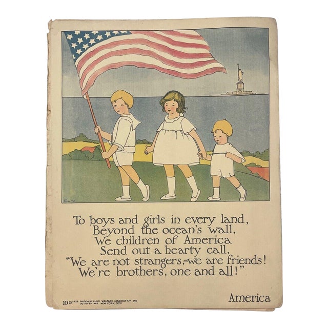 Original 1923 Children from Many Lands Natl Child Welfare Assoc Posters Book For Sale