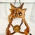 Burnt Umber 1970s Vintage Boho Chic Folk Art Burnt Pine Owl Hanging Planter. For Sale - Image 8 of 12