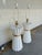 2020s Currey & Co Cinched White Lacquer Lamps - Pair. For Sale - Image 5 of 6
