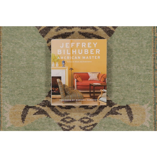Rug & Kilim’s Distressed Tiger Runner in Green With Beige and Brown Pictorial For Sale - Image 9 of 9