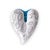 Heart in Ceramic ‘Human Faces' N.4 in Light Blue by Gianni Veneziano for Kiasmo For Sale - Image 6 of 6
