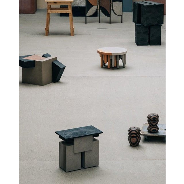 Matek Space Invader Side Table in Recycled Composite by Project Materia For Sale - Image 4 of 9