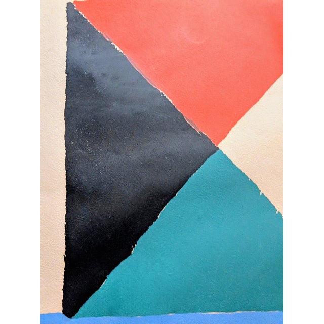 Sonia Delaunay, Abstraction in Color Triangles, 1966, Lithograph For Sale - Image 6 of 7