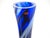 Glass Italian Blue Handmade Glass Vase by Lino, 1980s For Sale - Image 7 of 10