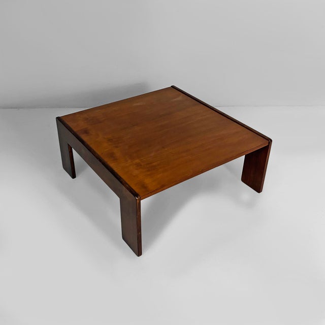 Wood Mid-Century Modern Italian Bastiano Coffee Table by Afra & Tobia Scarpa for Gavina, 1960s For Sale - Image 7 of 18