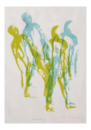 Barbara Wagner "Ambling" Abstract Silkscreen Print